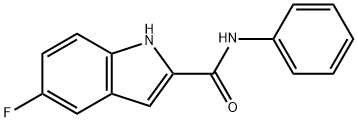 1H-Indole-2-carboxamide,5-fluoro-N-phenyl-(9CI) Struktur