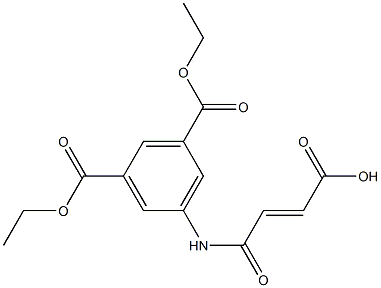 4-[3,5-bis(ethoxycarbonyl)anilino]-4-oxo-2-butenoic acid Struktur