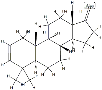 4,4-Dimethyl-5α-androst-2-en-17-one Struktur