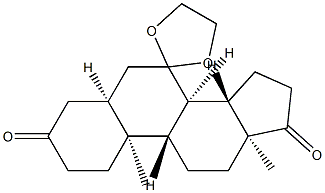 7,7-(Ethylenebisoxy)-5α-androstane-3,17-dione Struktur