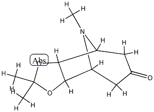 3a,4,5,7,8,8a-Hexahydro-2,2,9-trimethyl-4,8-epimino-6H-cyclohepta-1,3-dioxol-6-one Struktur