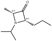 3-Azetidinone,2-methyl-1-(1-methylethyl)-4-propyl-,(2R,4S)-rel-(9CI) Struktur