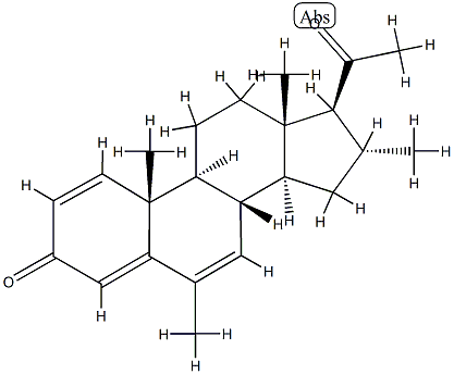 6,16α-Dimethyl-pregna-1,4,6-triene-3,20-dione Struktur