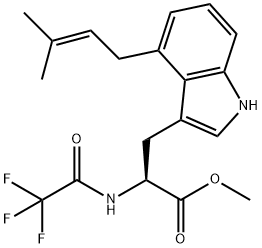 4-(3-Methyl-2-butenyl)-Nα-(trifluoroacetyl)-L-tryptophan methyl ester Struktur