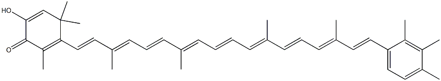 2,3-Didehydro-3-hydroxy-β,χ-caroten-4-one Struktur