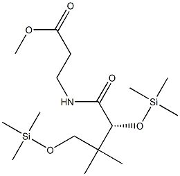 N-[(R)-3,3-Dimethyl-1-oxo-2,4-bis(trimethylsiloxy)butyl]-β-alanine methyl ester Struktur