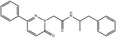 N-(α-Methylphenethyl)-6-oxo-3-phenyl-1(6H)-pyridazineacetamide Struktur