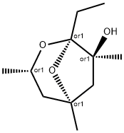 2,8-Dioxabicyclo[3.2.1]octan-7-ol,1-ethyl-3,5,7-trimethyl-,(1R,3S,5R,7S)-rel-(9CI) Struktur