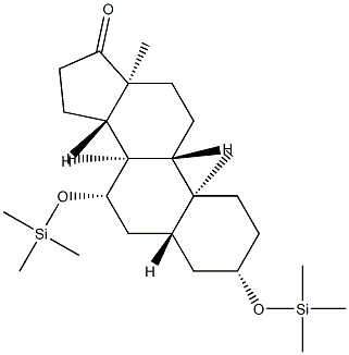 3β,7β-Bis[(trimethylsilyl)oxy]-5α-androstan-17-one Struktur