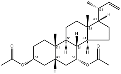 24-Nor-5β-chol-22-ene-3α,7α-diol diacetate Struktur