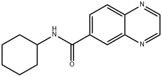 6-Quinoxalinecarboxamide,N-cyclohexyl-(9CI) Struktur