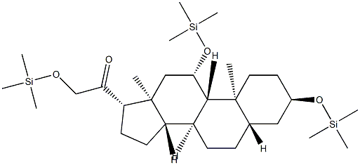 3α,11β,21-Tris(trimethylsiloxy)-5α-pregnan-20-one Struktur