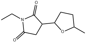 2,5-Pyrrolidinedione,1-ethyl-3-(tetrahydro-5-methyl-2-furanyl)-(9CI) Struktur