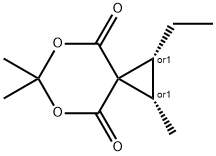 5,7-Dioxaspiro[2.5]octane-4,8-dione,1-ethyl-2,6,6-trimethyl-,(1R,2S)-rel-(9CI) Struktur