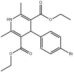 diethyl 4-(4-bromophenyl)-2,6-dimethyl-1,4-dihydropyridine-3,5-dicarboxylate Struktur