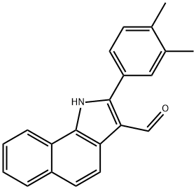 1H-Benz[g]indole-3-carboxaldehyde,2-(3,4-dimethylphenyl)-(9CI) Struktur