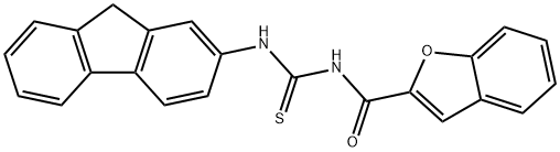 2-Benzofurancarboxamide,N-[(9H-fluoren-2-ylamino)thioxomethyl]-(9CI) Struktur