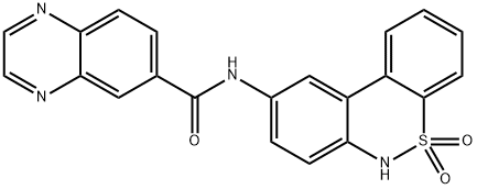 6-Quinoxalinecarboxamide,N-(5,5-dioxido-6H-dibenzo[c,e][1,2]thiazin-9-yl)-(9CI) Struktur