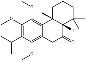 (4bS)-4b,6,7,8,8aβ,10-Hexahydro-1,3,4-trimethoxy-4b,8,8-trimethyl-2-isopropyl-9(5H)-phenanthrenone Struktur