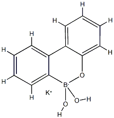 Boric acid, cyclic B-phenyl o-phenylene ester potassium salt Struktur