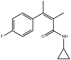 (Z)-N-Cyclopropyl-α,β-dimethyl-4-fluorocinnamamide Struktur