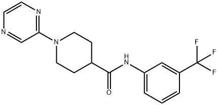 4-Piperidinecarboxamide,1-pyrazinyl-N-[3-(trifluoromethyl)phenyl]-(9CI) Struktur