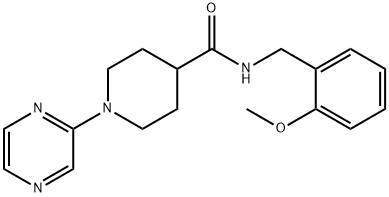 4-Piperidinecarboxamide,N-[(2-methoxyphenyl)methyl]-1-pyrazinyl-(9CI) Struktur