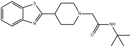 1-Piperidineacetamide,4-(2-benzothiazolyl)-N-(1,1-dimethylethyl)-(9CI) Struktur