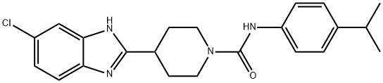 1-Piperidinecarboxamide,4-(5-chloro-1H-benzimidazol-2-yl)-N-[4-(1-methylethyl)phenyl]-(9CI) Struktur