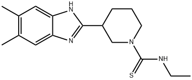 1-Piperidinecarbothioamide,3-(5,6-dimethyl-1H-benzimidazol-2-yl)-N-ethyl-(9CI) Struktur