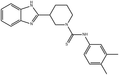 1-Piperidinecarbothioamide,3-(1H-benzimidazol-2-yl)-N-(3,4-dimethylphenyl)-(9CI) Struktur