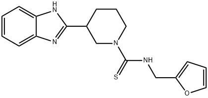 1-Piperidinecarbothioamide,3-(1H-benzimidazol-2-yl)-N-(2-furanylmethyl)-(9CI) Struktur