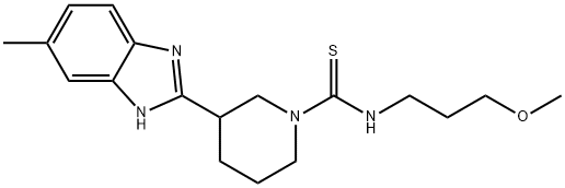 1-Piperidinecarbothioamide,N-(3-methoxypropyl)-3-(5-methyl-1H-benzimidazol-2-yl)-(9CI) Struktur