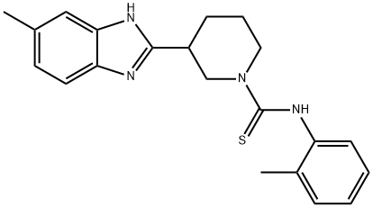 1-Piperidinecarbothioamide,3-(5-methyl-1H-benzimidazol-2-yl)-N-(2-methylphenyl)-(9CI) Struktur