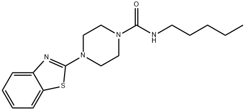 1-Piperazinecarboxamide,4-(2-benzothiazolyl)-N-pentyl-(9CI) Struktur