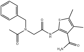 3-Thiophenecarboxamide,2-[[[acetyl(phenylmethyl)amino]acetyl]amino]-4,5-dimethyl-(9CI) Struktur