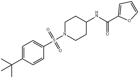 2-Furancarboxamide,N-[1-[[4-(1,1-dimethylethyl)phenyl]sulfonyl]-4-piperidinyl]-(9CI) Struktur