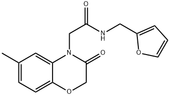 4H-1,4-Benzoxazine-4-acetamide,N-(2-furanylmethyl)-2,3-dihydro-6-methyl-3-oxo-(9CI) Struktur