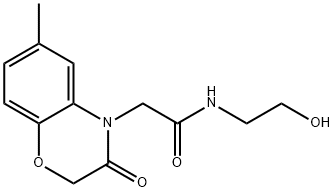 4H-1,4-Benzoxazine-4-acetamide,2,3-dihydro-N-(2-hydroxyethyl)-6-methyl-3-oxo-(9CI) Struktur