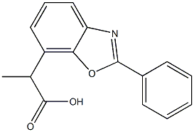 α-Methyl-2-phenyl-7-benzoxazoleacetic acid Struktur