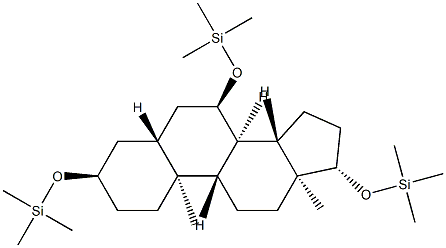 [(5α-Androstane-3α,7α,17β-triyl)tris(oxy)]tris(trimethylsilane) Structure