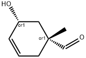 3-Cyclohexene-1-carboxaldehyde, 5-hydroxy-1-methyl-, (1R,5R)-rel- (9CI) Struktur