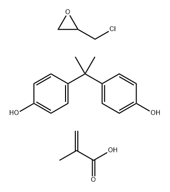 Phenol, 4,4'-(1-methylethylidene)bis-, polymer with (chloromethyl)oxirane, bis(2-methyl-2-propenoate Struktur