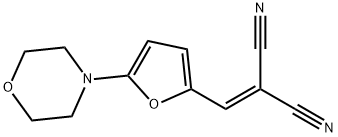 2-[(5-morpholin-4-yl-2-furyl)methylene]malononitrile Struktur