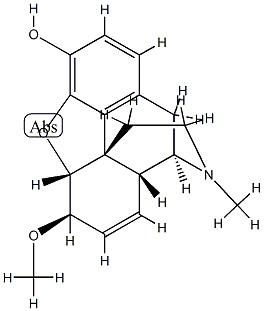 7,8-Didehydro-4,5α-epoxy-6β-methoxy-17-methylmorphinan-3-ol Struktur