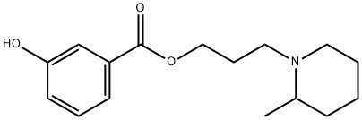 3-(2-Methylpiperidino)propyl=m-hydroxybenzoate Struktur