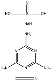 Sulfurous acid, monosodium salt, polymer with formaldehyde and 1,3,5-triazine-2,4,6-triamine Struktur