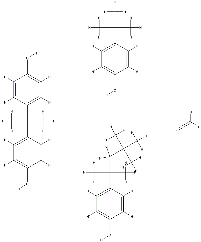 Formaldehyde, polymer with 4-(1,1-dimethylethyl)phenol, 4,4'-(1-methylethylidene)bis[phenol] and 4-(1,1,3,3-tetramethylbutyl)phenol Struktur