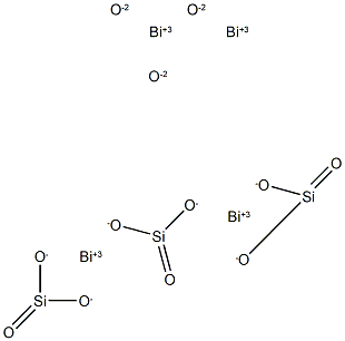 bismuth(+3) cation, dioxido-oxo-silane, oxygen(-2) anion Struktur