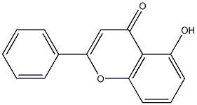 4H-1-Benzopyran-4-one,5-hydroxy-2-phenyl-,radicalion(1+)(9CI) Struktur